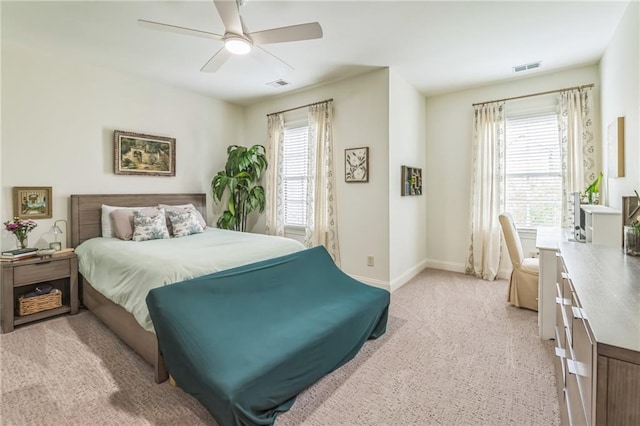 2313 Saint Davids Sq NW Unit 12, Kennesaw, GA 30152 - bedroom with light carpet, baseboards, and a ceiling fan