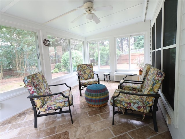 550 Sessingham Ct, Alpharetta, GA 30005 - sunroom with stone tile flooring and lofted ceiling