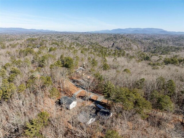 bird's eye view with a mountain view