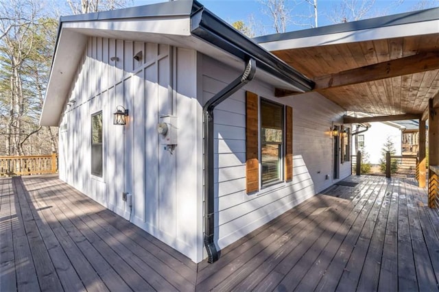 view of wooden deck