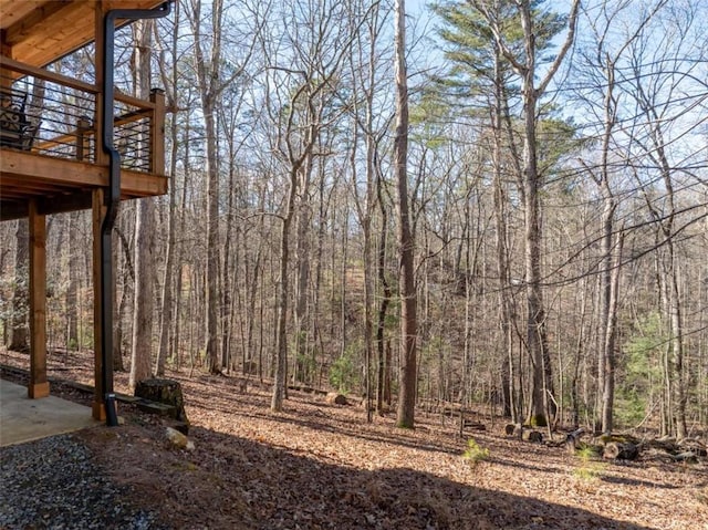 view of yard featuring a deck