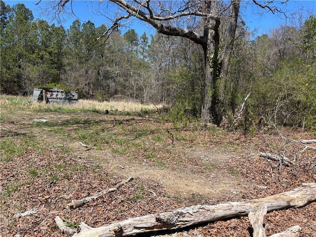 view of local wilderness featuring a forest view