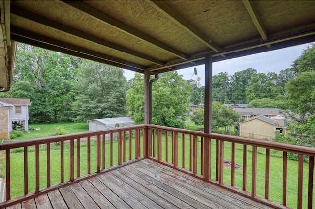 1342 Peggy Ln NW, Conyers, GA 30012 - wooden terrace featuring a yard and a shed