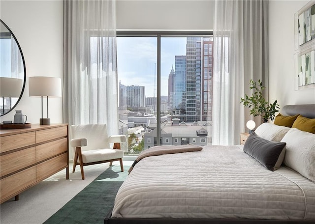 bedroom with carpet flooring