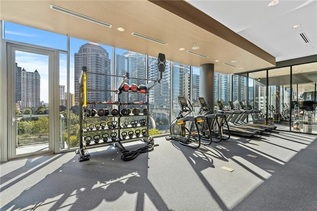 view of exercise room