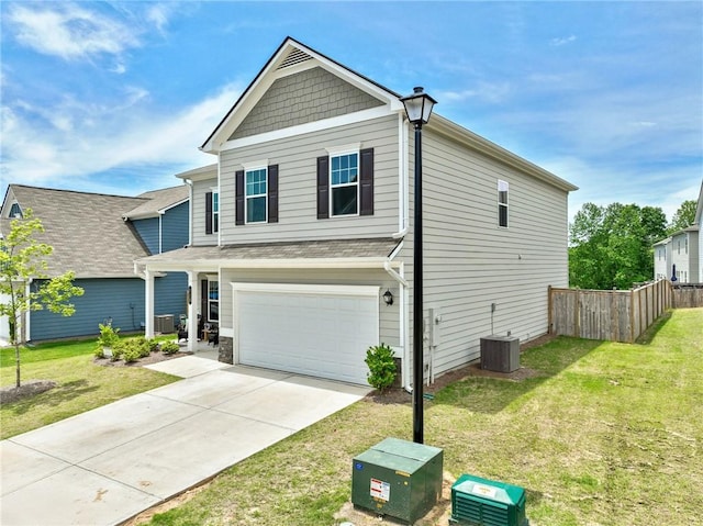 115 Copeland Bnd, Jasper, GA 30143 - view of front of house featuring a garage, concrete driveway, and central air condition unit