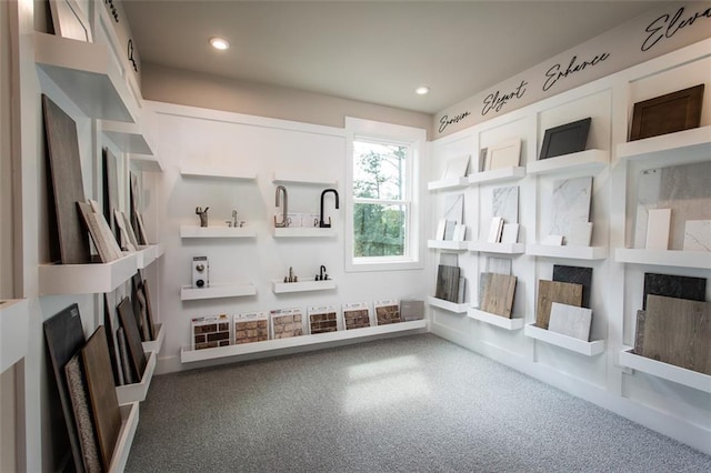 mudroom with built in shelves