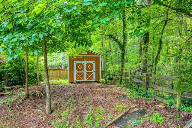 175 Prince Ct, Hiram, GA 30141 - view of shed featuring a view of trees