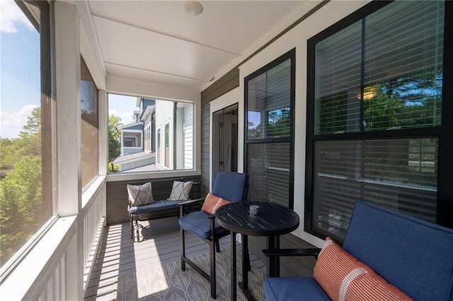 view of sunroom