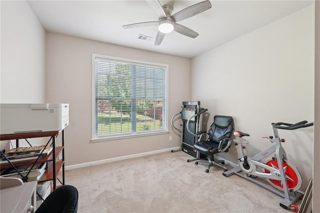 852 Van Briggle Path, Sugar Hill, GA 30518 - office area with ceiling fan and carpet floors