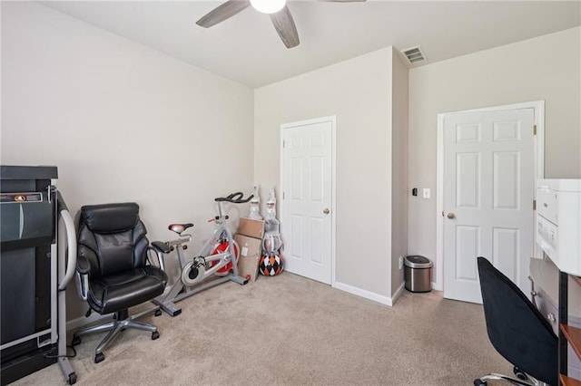 852 Van Briggle Path, Sugar Hill, GA 30518 - office area with carpet floors and ceiling fan