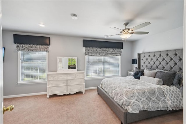 852 Van Briggle Path, Sugar Hill, GA 30518 - bedroom with carpet, multiple windows, and a ceiling fan