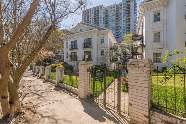 view of greek revival inspired property