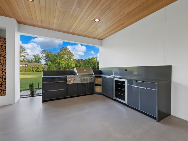 2940 Old Peachtree Rd, Dacula, GA 30019 - view of patio / terrace with an outdoor kitchen, a grill, and a sink