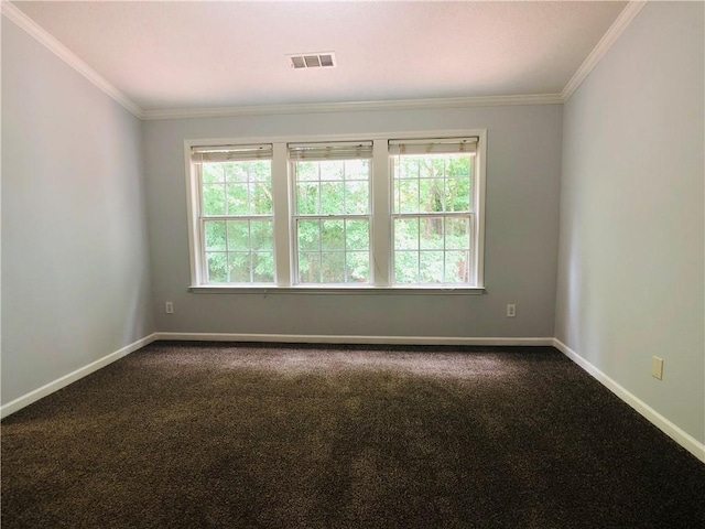 4645 Valais Ct Unit 10, Johns Creek, GA 30022 - unfurnished room featuring crown molding, plenty of natural light, and dark carpet