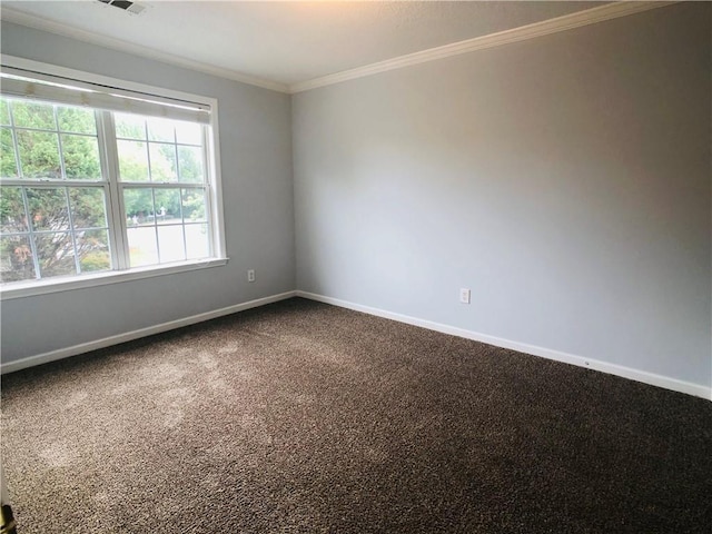 4645 Valais Ct Unit 10, Johns Creek, GA 30022 - spare room with crown molding and dark carpet