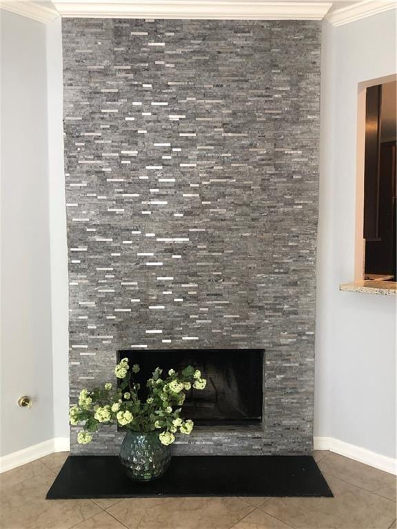 4645 Valais Ct Unit 10, Johns Creek, GA 30022 - detailed view of ornamental molding and a large fireplace