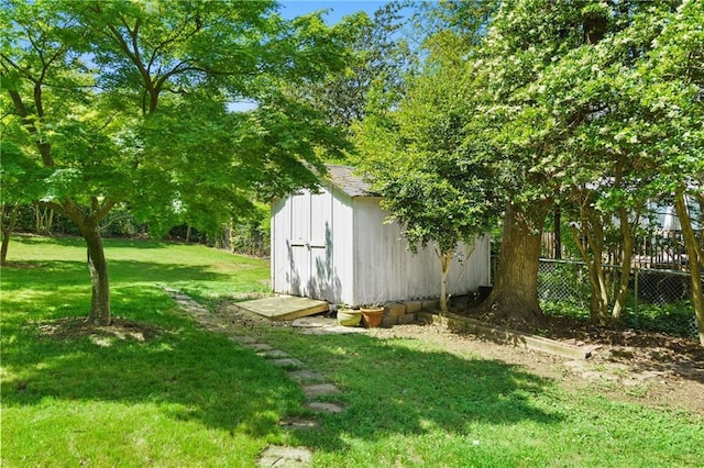 view of shed