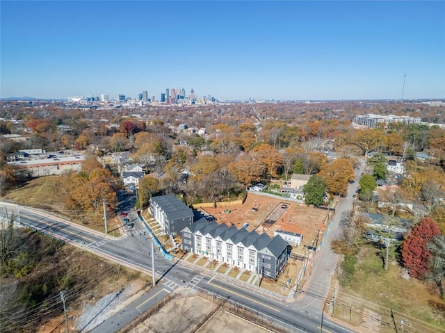 bird's eye view with a view of city