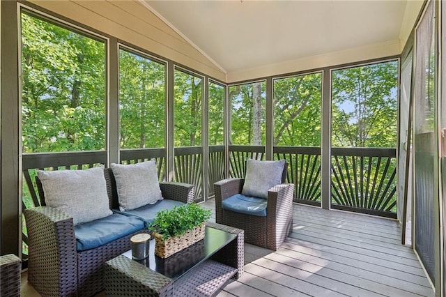 6795 Preston Glen Dr, Alpharetta, GA 30005 - sunroom / solarium featuring vaulted ceiling