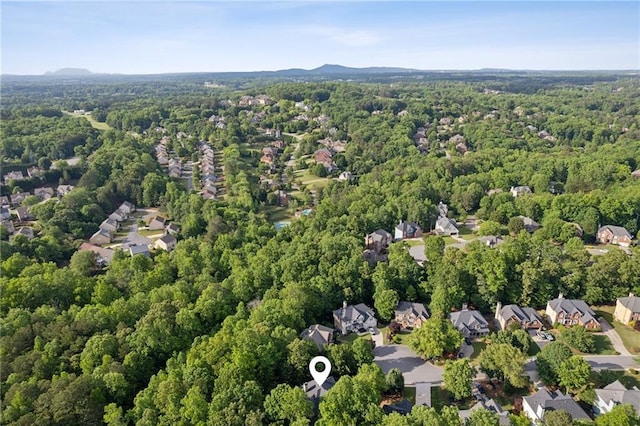 6795 Preston Glen Dr, Alpharetta, GA 30005 - aerial perspective of suburban area with a heavily wooded area