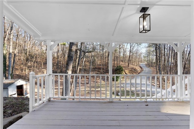 view of wooden deck