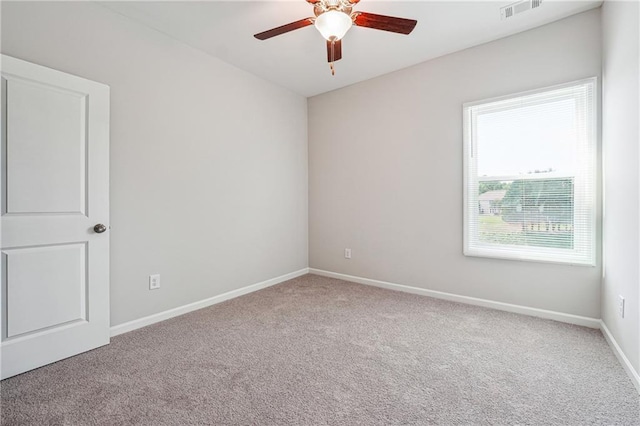2646 Neighborhood Walk S, Villa Rica, GA 30180 - carpeted empty room featuring visible vents, baseboards, and ceiling fan