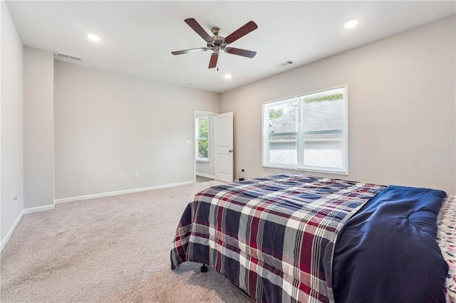 2646 Neighborhood Walk S, Villa Rica, GA 30180 - carpeted bedroom with baseboards, recessed lighting, and visible vents