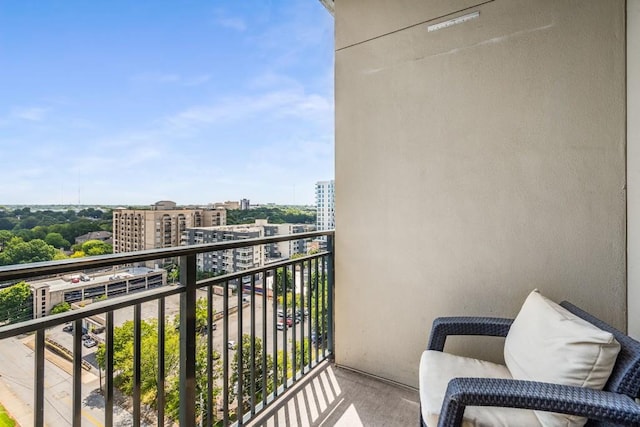 balcony with a city view