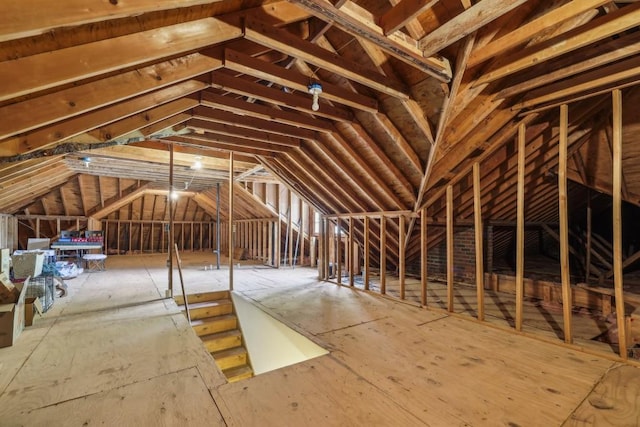 view of attic