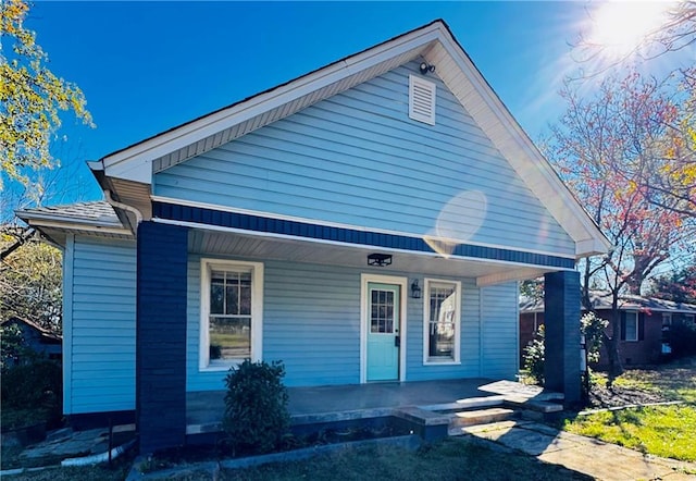 bungalow-style home featuring a porch