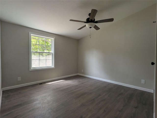 732 Five Points Rd, Buchanan, GA 30113 - spare room with dark wood finished floors and ceiling fan