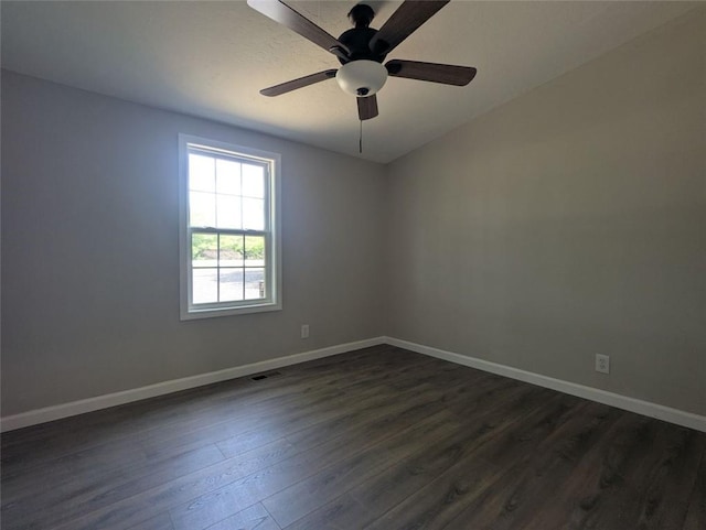 732 Five Points Rd, Buchanan, GA 30113 - unfurnished room with dark wood-style flooring and a ceiling fan