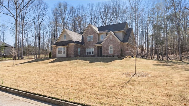 25 Mountain Crest Dr, Oxford, GA 30054 - traditional-style house with brick siding and a front yard