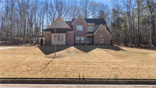 25 Mountain Crest Dr, Oxford, GA 30054 - traditional-style home with a front yard and brick siding