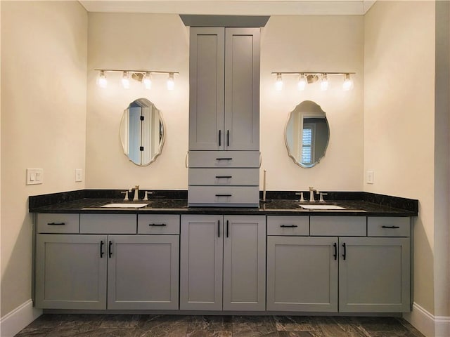 25 Mountain Crest Dr, Oxford, GA 30054 - full bathroom with double vanity, baseboards, and a sink