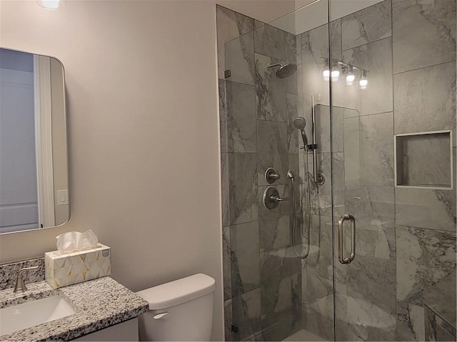25 Mountain Crest Dr, Oxford, GA 30054 - bathroom with a shower stall, vanity, and toilet