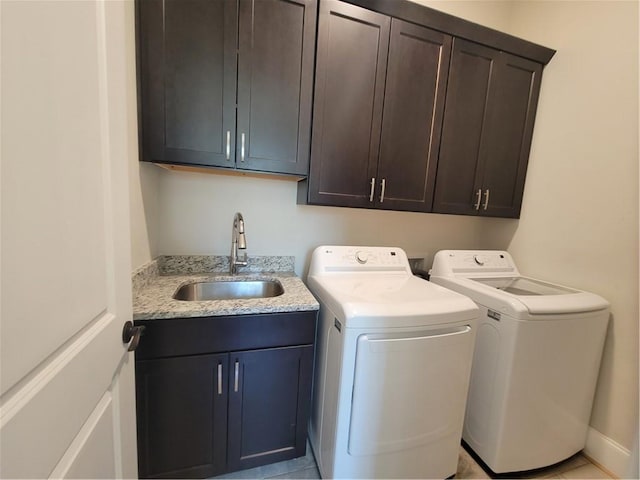 25 Mountain Crest Dr, Oxford, GA 30054 - washroom with separate washer and dryer, a sink, and cabinet space