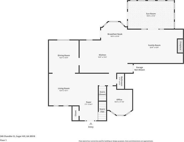 340 Chandler Ct, Sugar Hill, GA 30518 - property floor plan