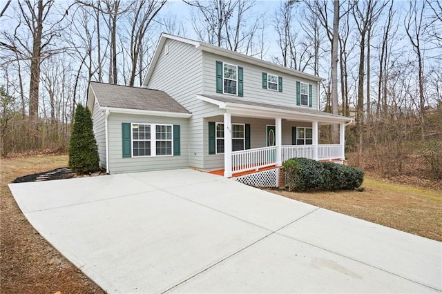 view of front of house with a porch