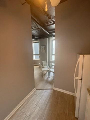 hallway featuring light hardwood / wood-style floors