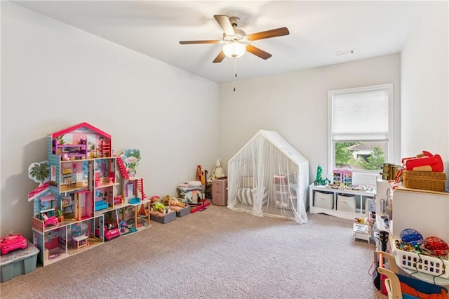 4972 Park Vale Dr, Sugar Hill, GA 30518 - playroom featuring carpet flooring and ceiling fan