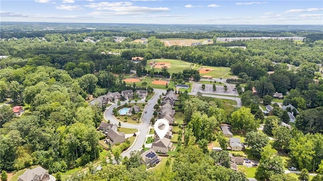 4972 Park Vale Dr, Sugar Hill, GA 30518 - aerial view of property and surrounding area with nearby suburban area