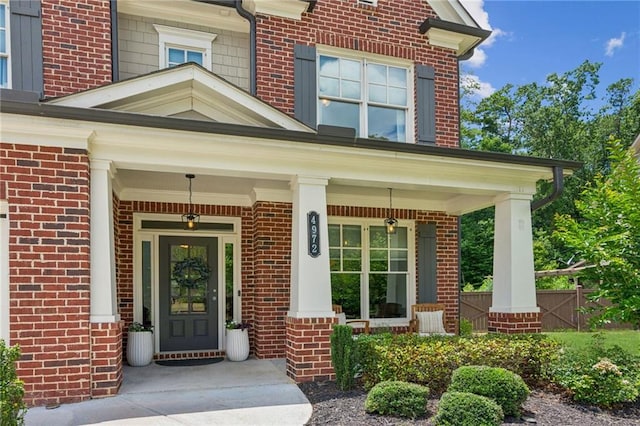 4972 Park Vale Dr, Sugar Hill, GA 30518 - property entrance featuring brick siding and covered porch