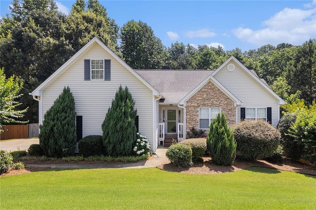 6411 Compass Dr, Flowery Branch, GA 30542 - view of front of property with stone siding
