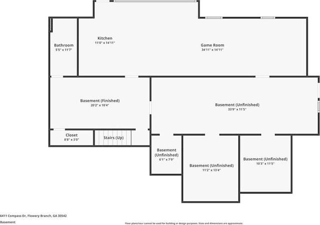 6411 Compass Dr, Flowery Branch, GA 30542 - view of property floor plan