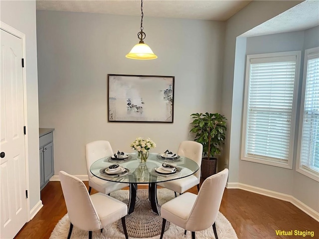 795 Abbotts Mill Ct Unit 73, Johns Creek, GA 30097 - dining area featuring dark wood-type flooring and baseboards