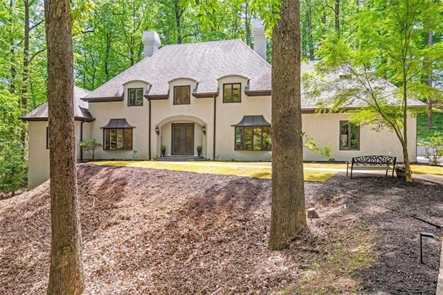 view of french country home