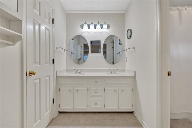 4181 Singing Post Ln NE, Roswell, GA 30075 - bathroom featuring double vanity and tile patterned floors