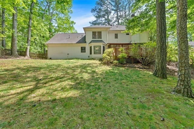 4181 Singing Post Ln NE, Roswell, GA 30075 - back of property featuring a deck and a chimney